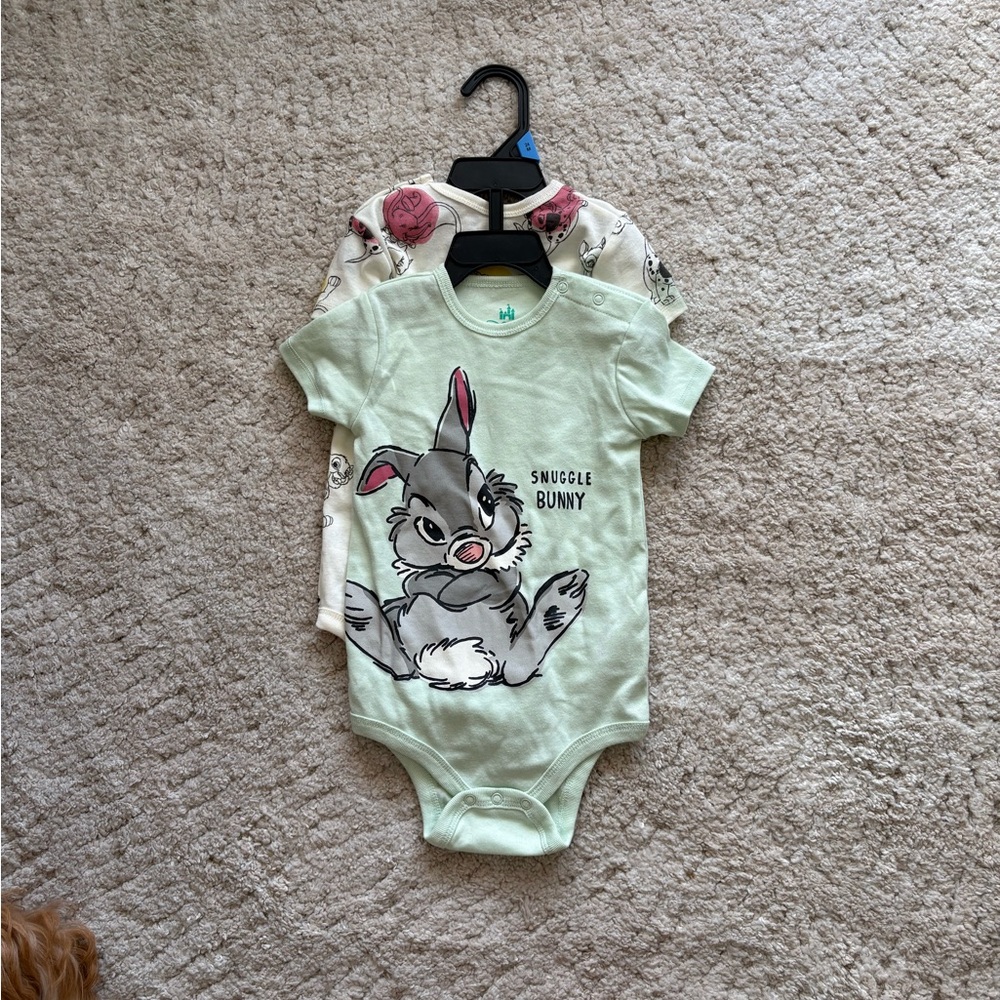 Disney Baby Mint Green Snuggle Bunny Bodysuit